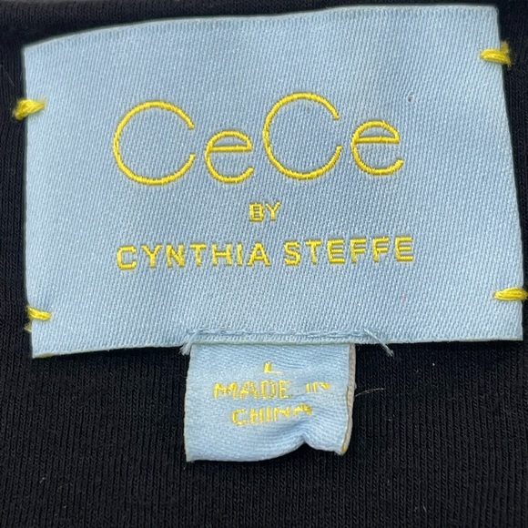 CeCe by Cynthia Steffe Black Cocktail L  Dress  Body Shaping  Knee Length Cozy - Picture 9 of 11